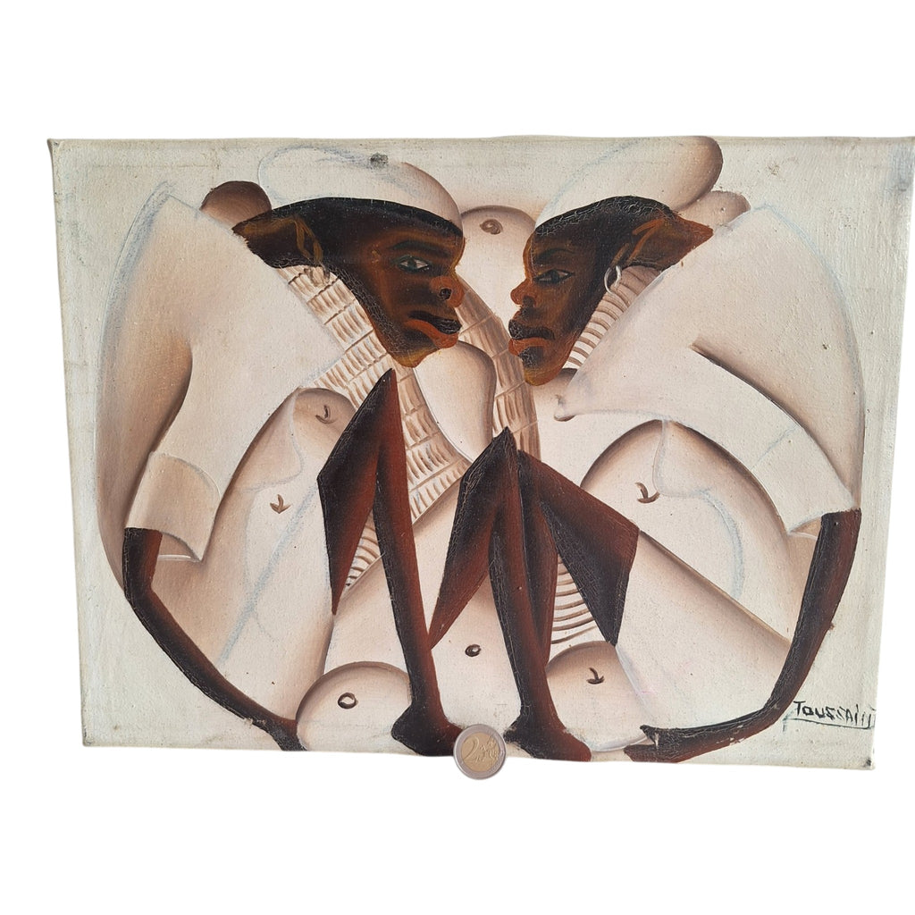 Olieverfschilderij op doek - gesigneerd Toussaint