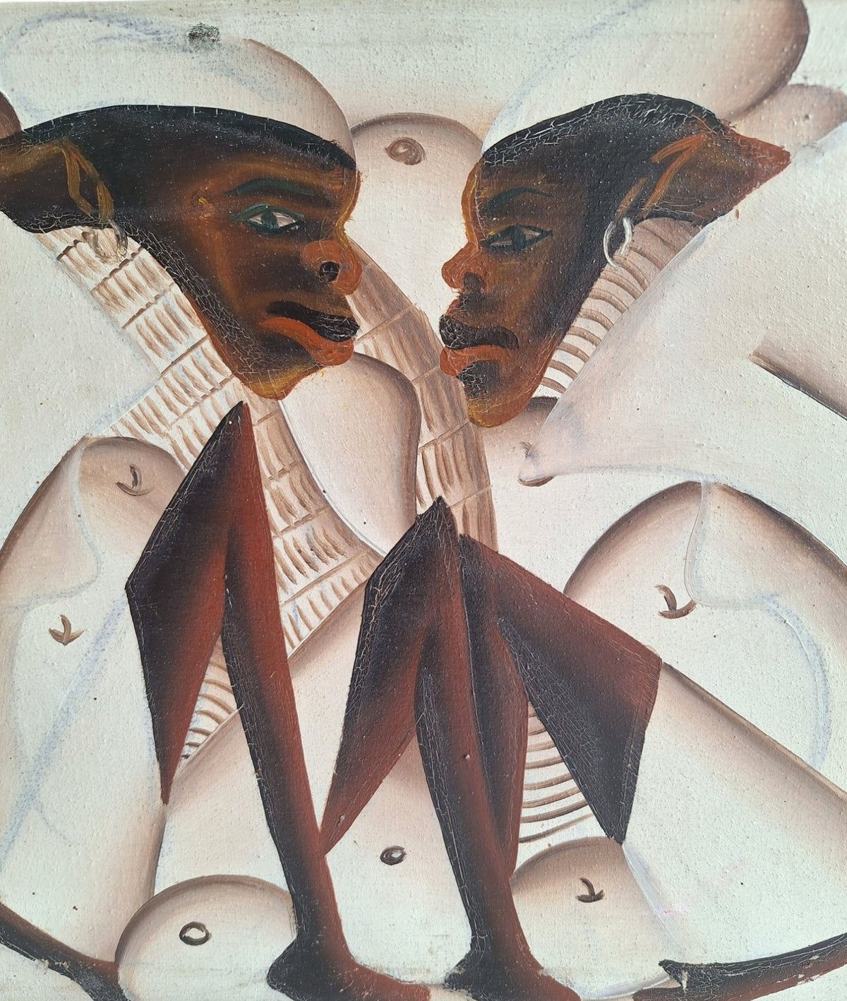 Olieverfschilderij op doek - gesigneerd Toussaint