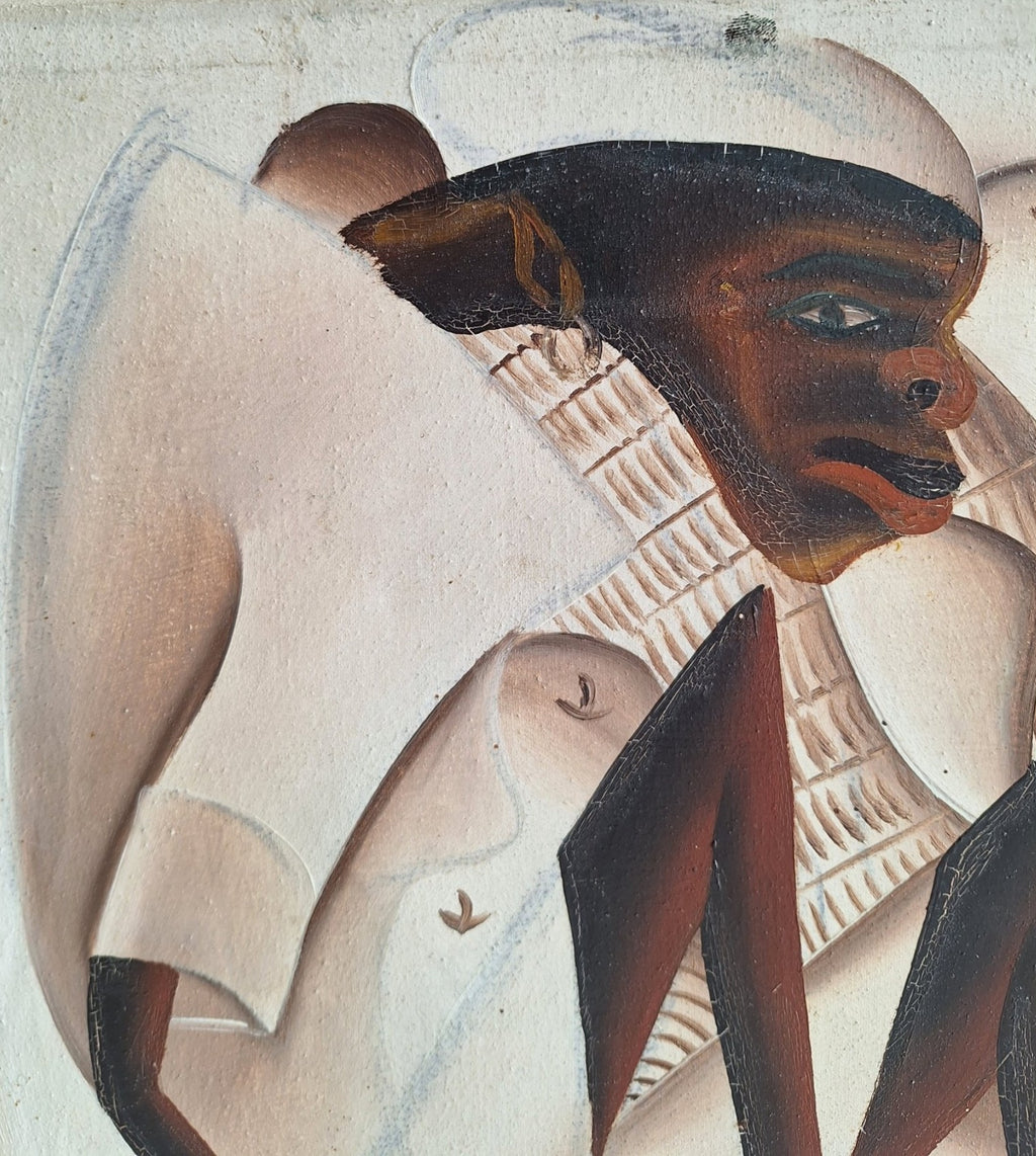 Olieverfschilderij op doek - gesigneerd Toussaint