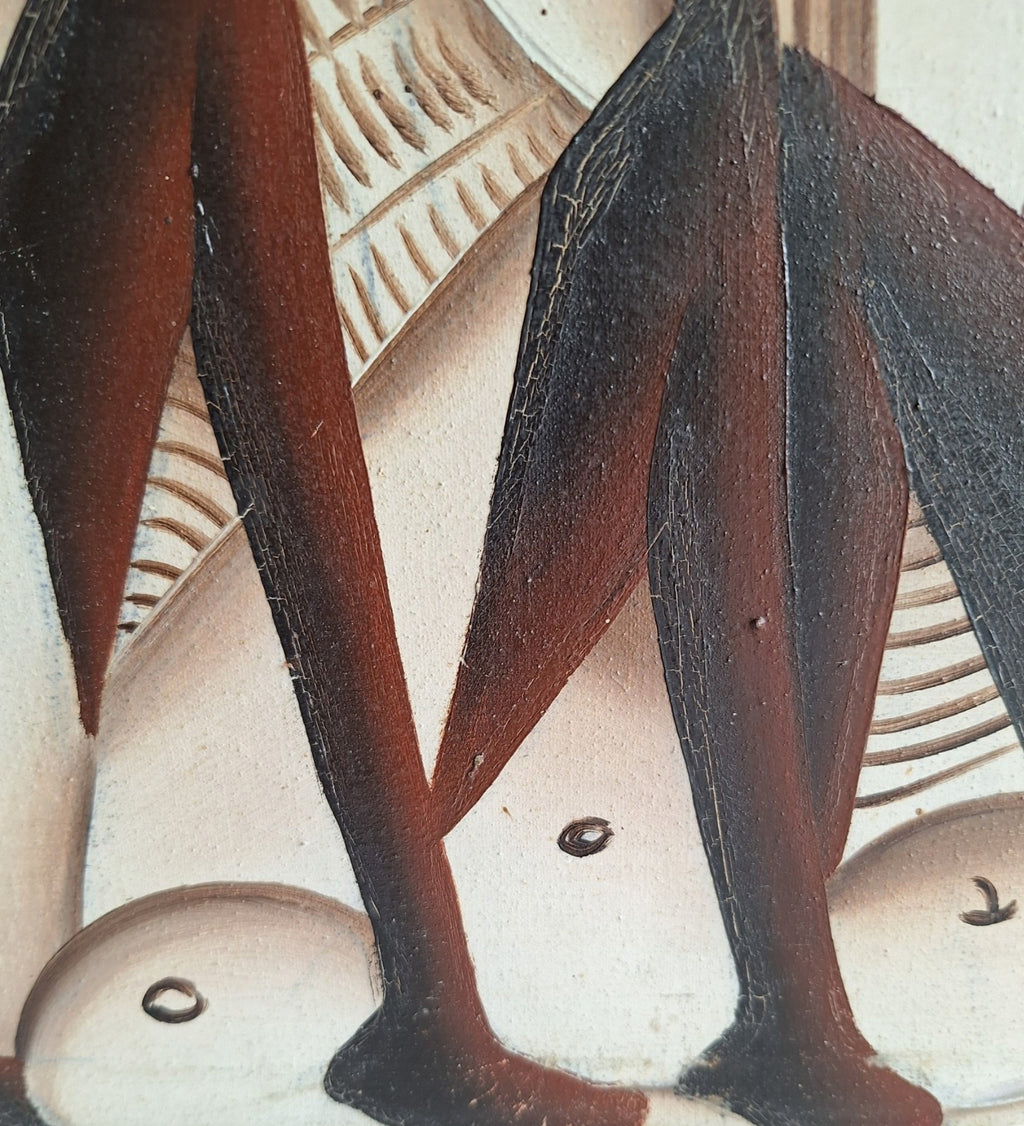 Olieverfschilderij op doek - gesigneerd Toussaint