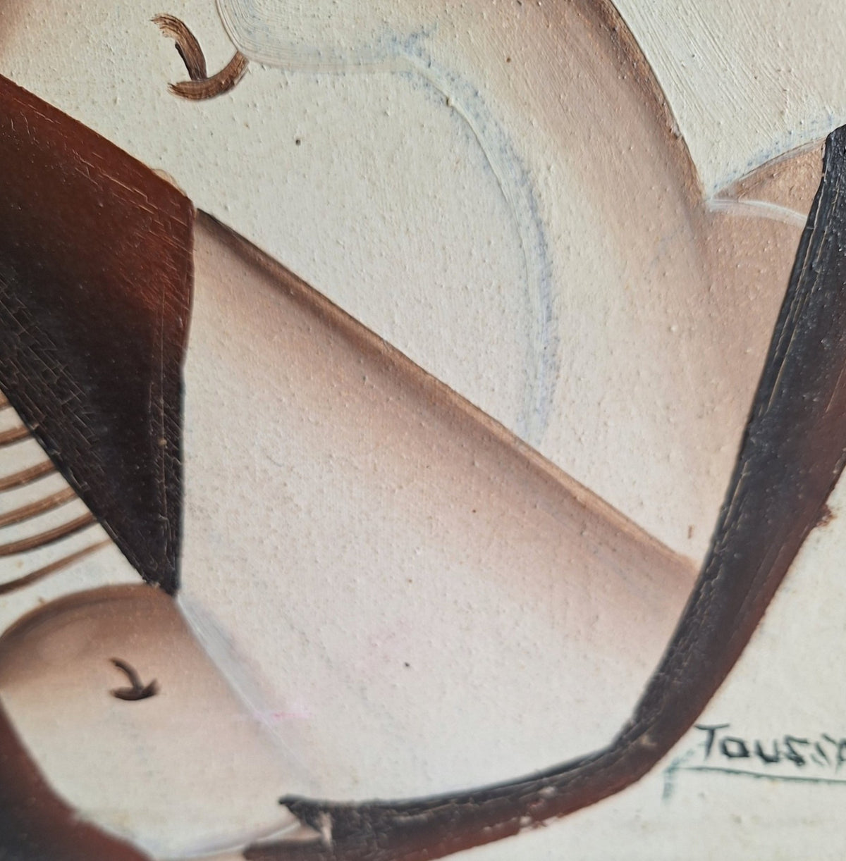 Olieverfschilderij op doek - gesigneerd Toussaint