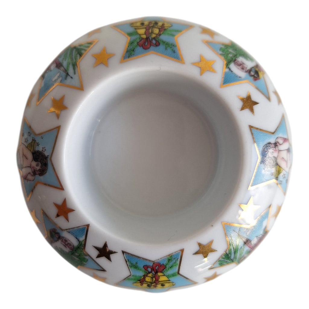 Weihnachtskerzenhalter Arzberg Sternerthaler | Gold Teelichthalter | Keramik