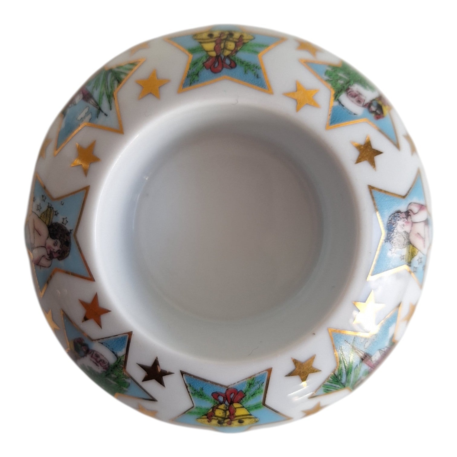 Weihnachtskerzenhalter Arzberg Sternerthaler | Gold Teelichthalter | Keramik