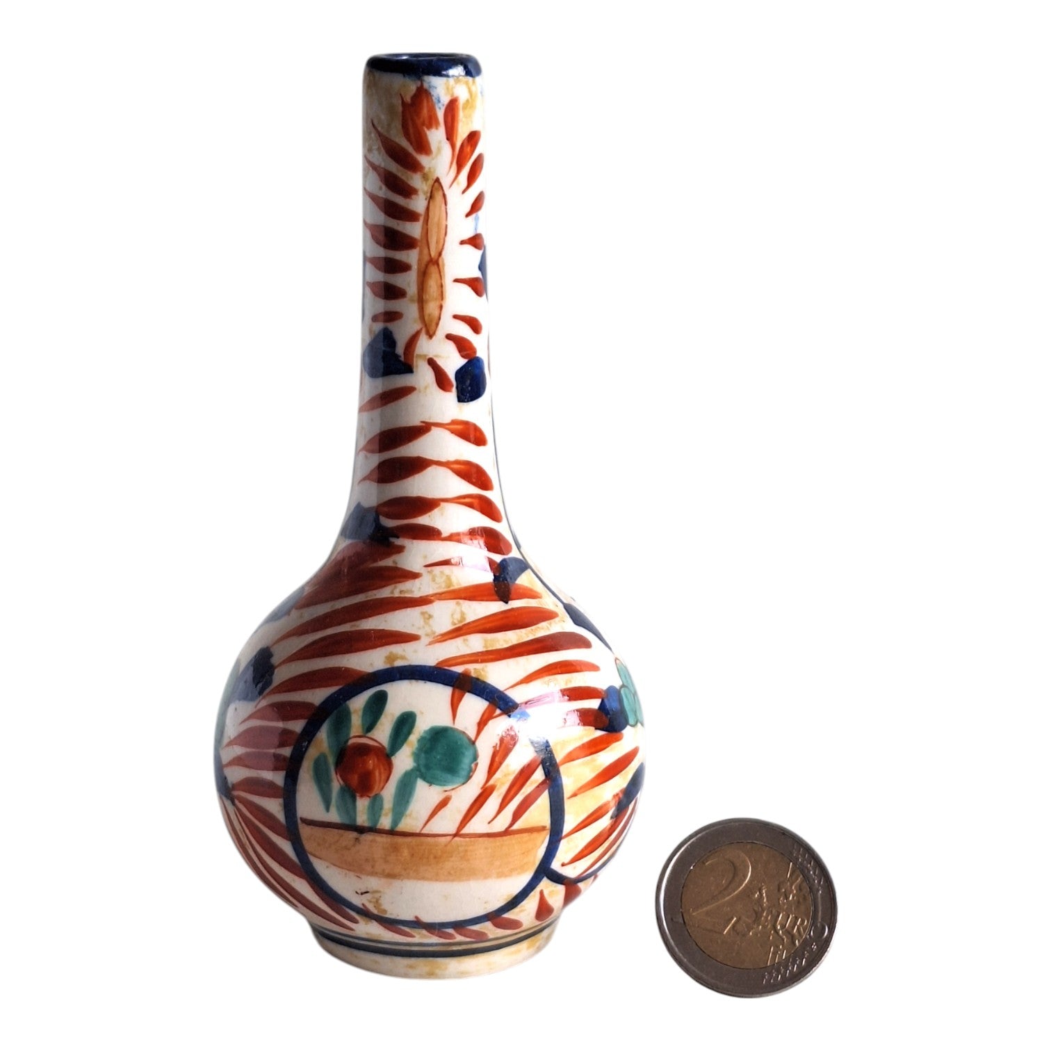 Imari Pfeifenvase – Eulenähnliche Miniaturvase, japanisches Porzellan, Meiji-Zeit