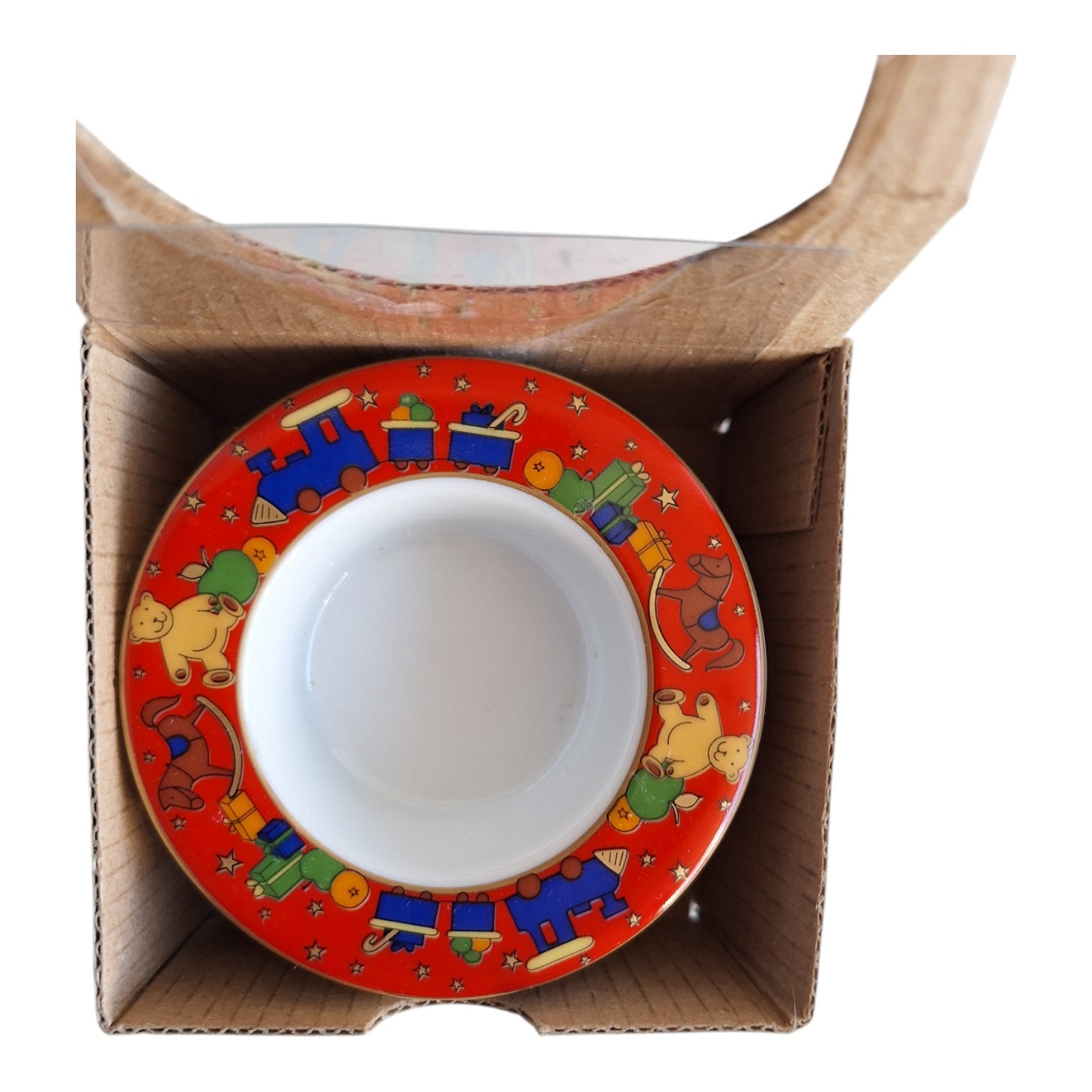 Weihnachtskerzenhalter Spielzeug Rot | Originalverpackung | Keramik
