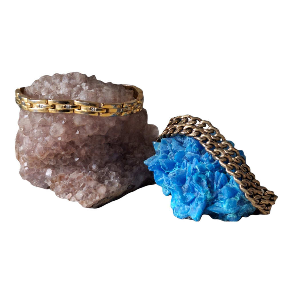 Set aus zwei Damen-Gliederarmbändern – verschiedene Breiten