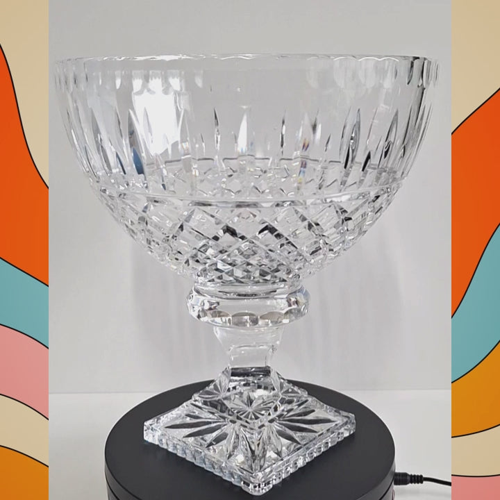 Kristall-Bowle | Geschliffenes Klarglas | H. 26,5 cm | 3,7 kg